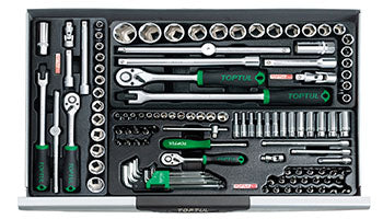 W/7-Drawer Tool Trolley - 305PCS Mechanics Tool Set (PRO-PLUS SERIES) GRAY