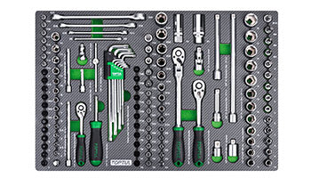 W/7-Drawer Tool Trolley - 283PCS Mechanics Tool Set (PRO-PLUS SERIES) GRAY