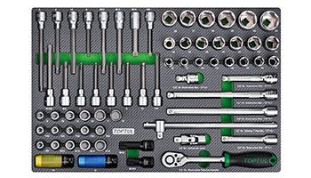 W/7-Drawer Tool Trolley - 283PCS Mechanics Tool Set (PRO-PLUS SERIES) GRAY